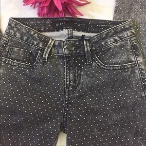 GUESS Gray w/Gold Studded Skinny Jeggings